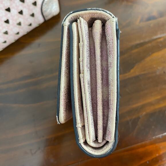 Brangio Italy Pink Heart Twinkle Faux Vegan Leather Wallet - Picture 8 of 10